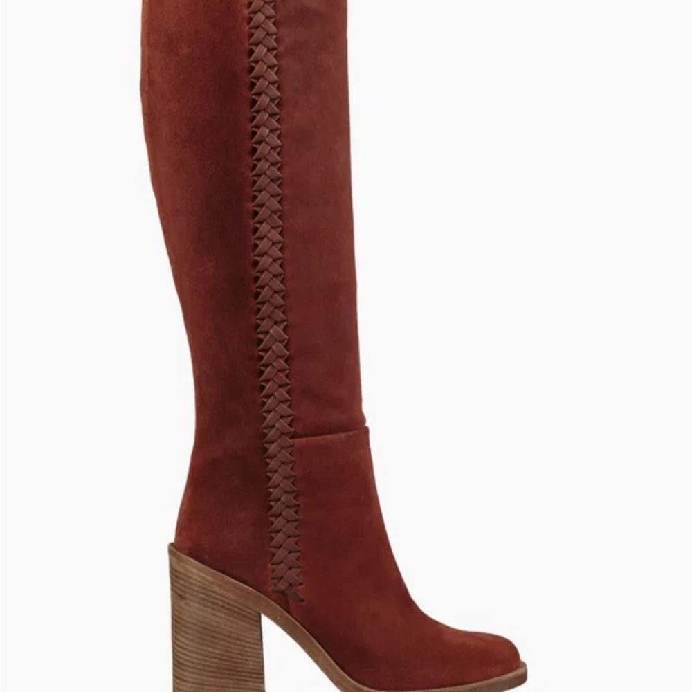 UGG Knee-High Women's suede Boots stacked wood heel size 7 worn twice